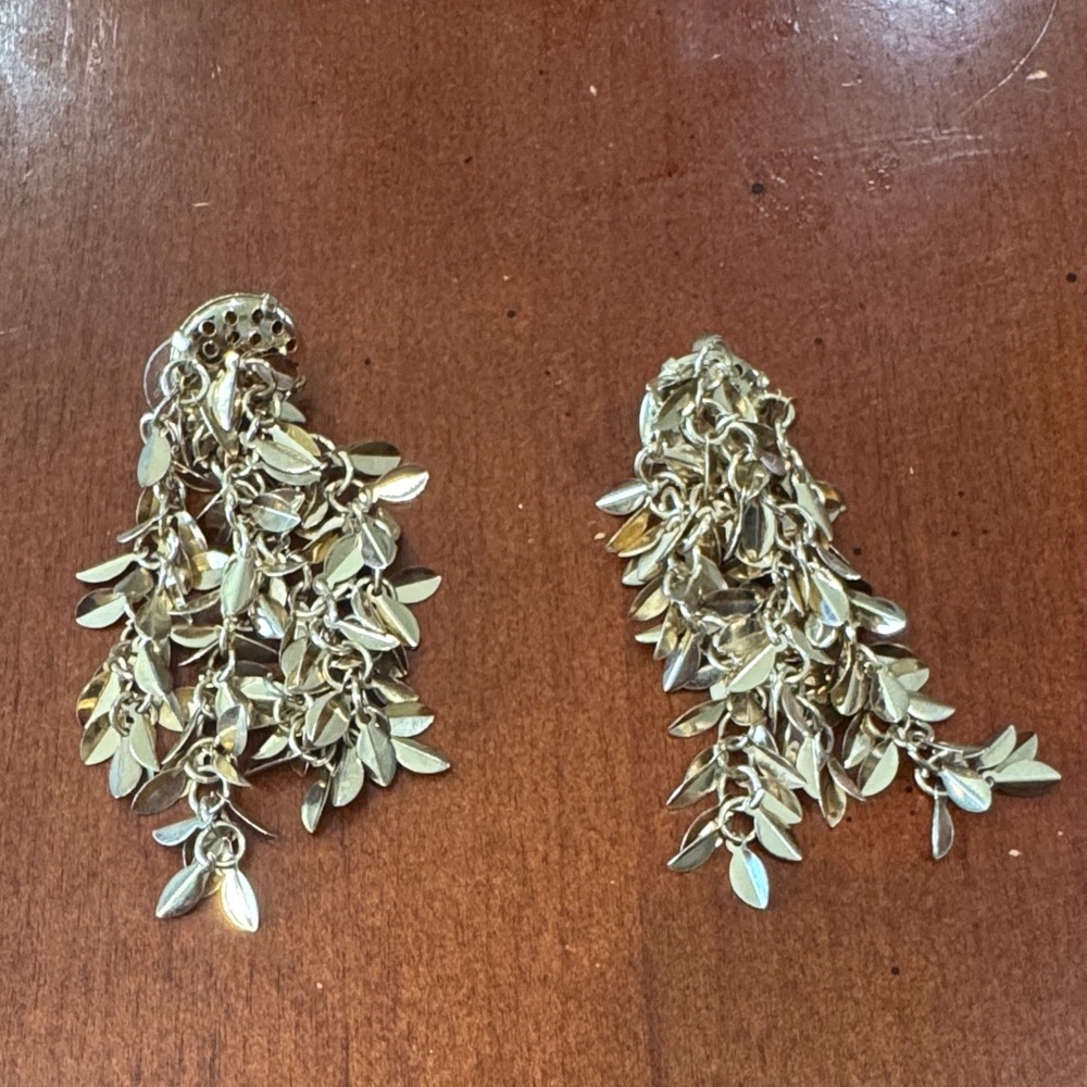 Gold Leaf Dangle Earrings